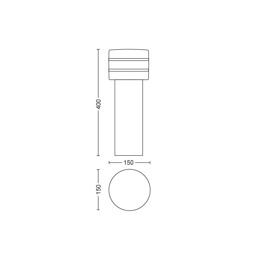 Philips - Lámpara LED regulable exterior Hue TUAR 1xE27/9,5W/230V IP44