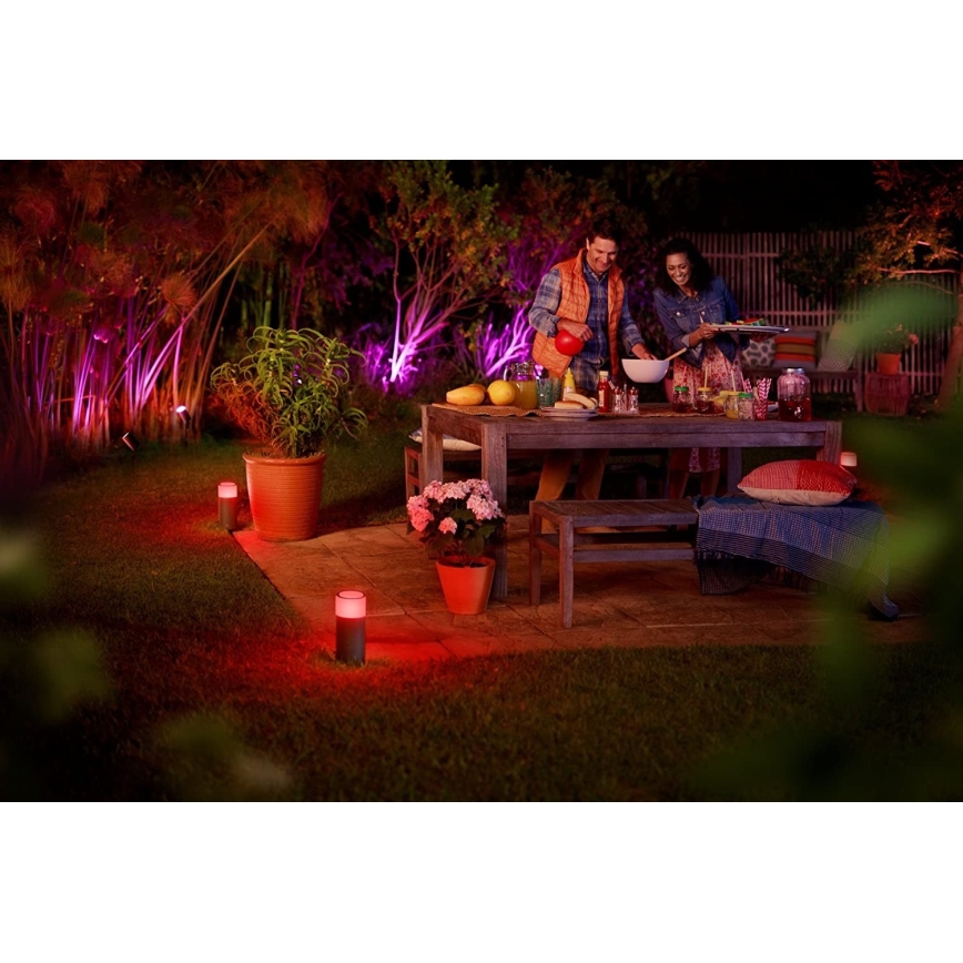 Philips 17415/30/P7 - LED RGB Foco exterior HUE LILY LED/8W/230V IP65