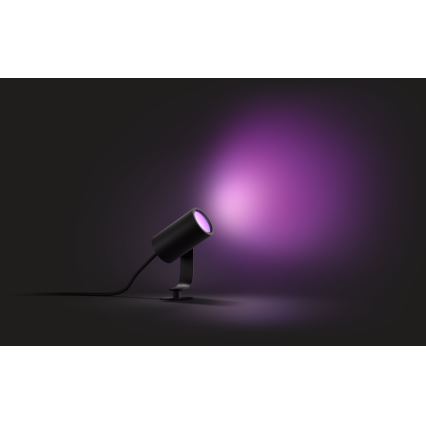 Philips 17428/30/P7 - LED RGB Foco exterior HUE LILY LED/8W/230V IP65