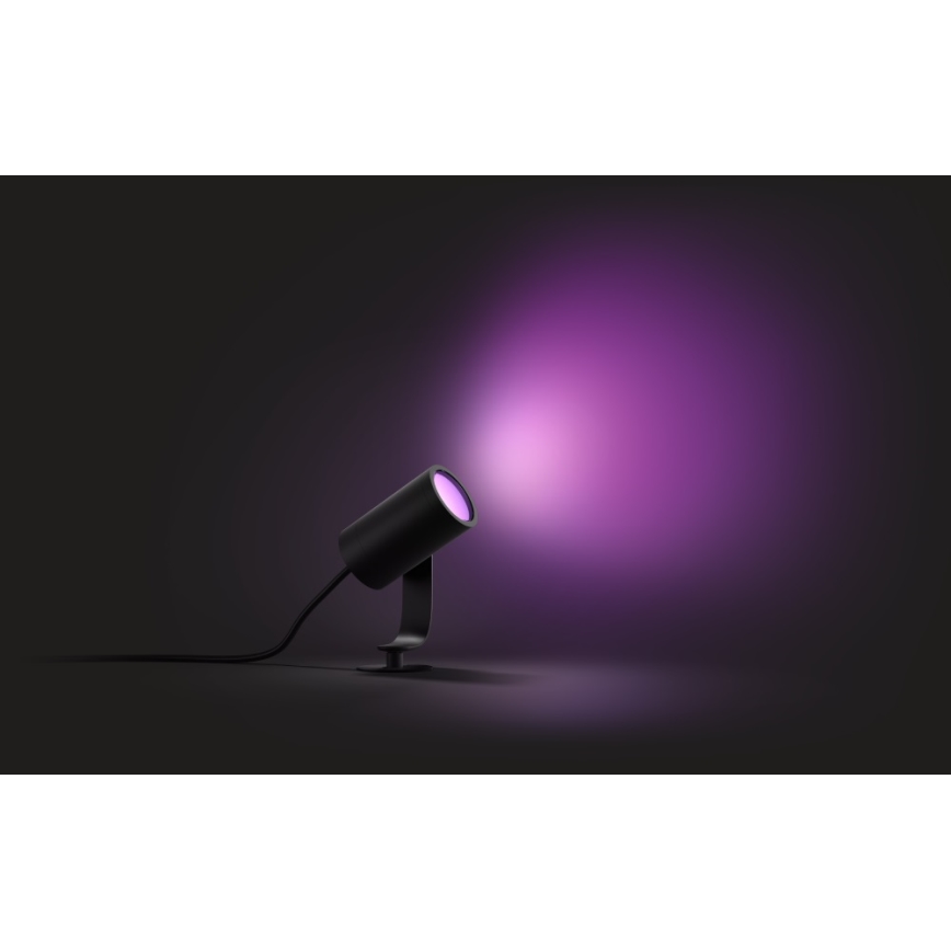 Philips 17428/30/P7 - LED RGB Foco exterior HUE LILY LED/8W/230V IP65