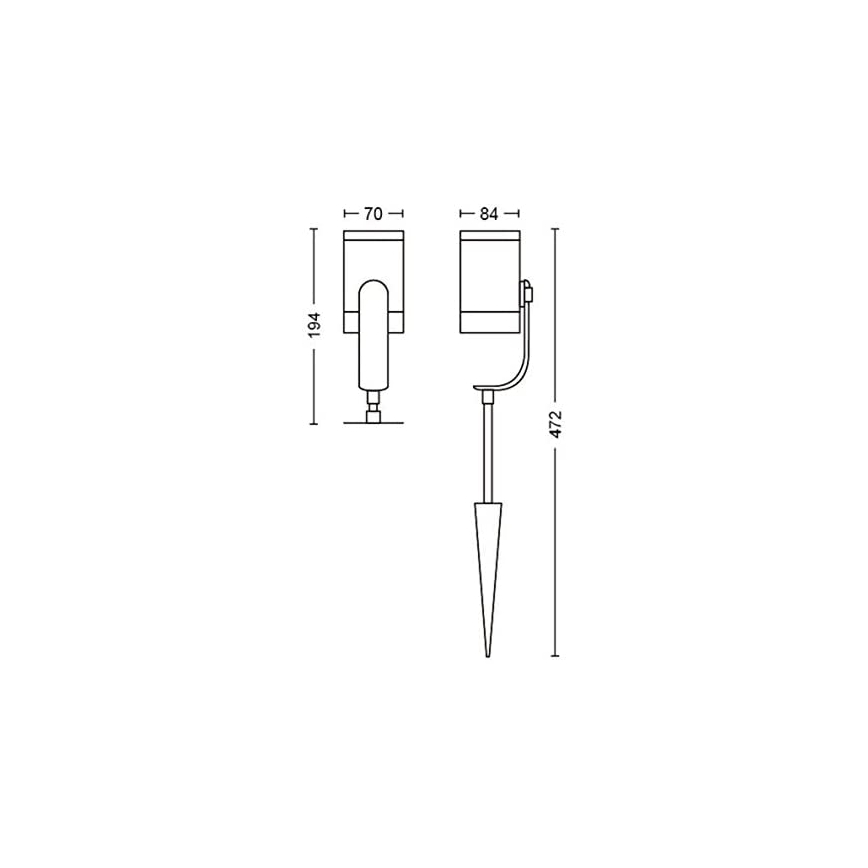 Philips - LED Foco exterior Hue LILY LED/8W/230V IP65