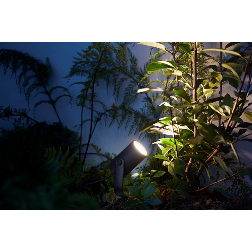 Philips 17428/30/P7 - LED RGB Foco exterior HUE LILY LED/8W/230V IP65