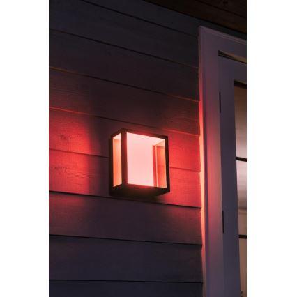 Philips - LED RGBW Aplique de exterior regulable Hue IMPRESS 2xLED/8W/230V IP44