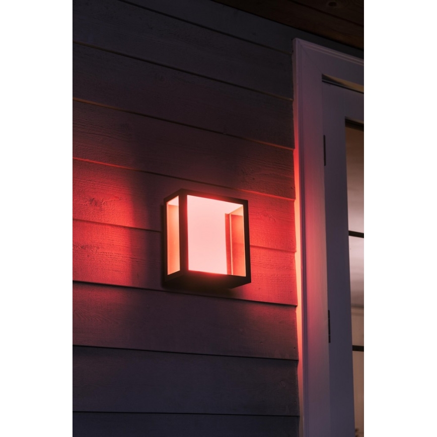 Philips - LED RGBW Aplique de exterior regulable Hue IMPRESS 2xLED/8W/230V IP44