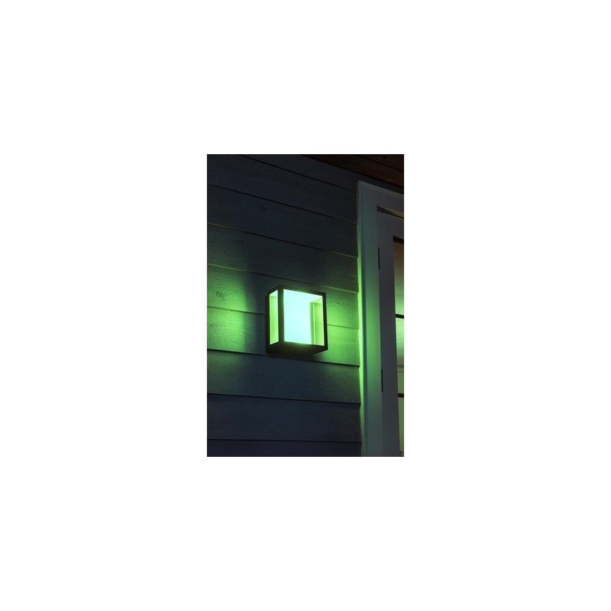 Philips - LED RGBW Aplique de exterior regulable Hue IMPRESS 2xLED/8W/230V IP44
