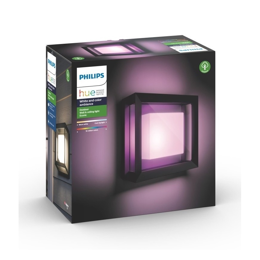 Philips - LED RGBW Aplique de exterior regulable Hue ECONIC LED/15W/230V 2000-6500K IP44