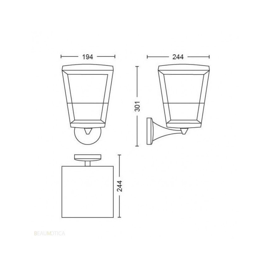 Philips - LED RGBW Aplique de exterior regulable Hue ECONIC LED/15W/230V IP44