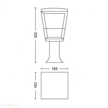 Philips - Lámpara LED RGBW regulable para exteriores Hue ECONIC LED/15W/230V IP44