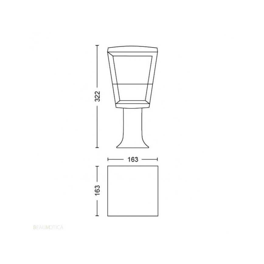 Philips - Lámpara LED RGBW regulable para exteriores Hue ECONIC LED/15W/230V IP44