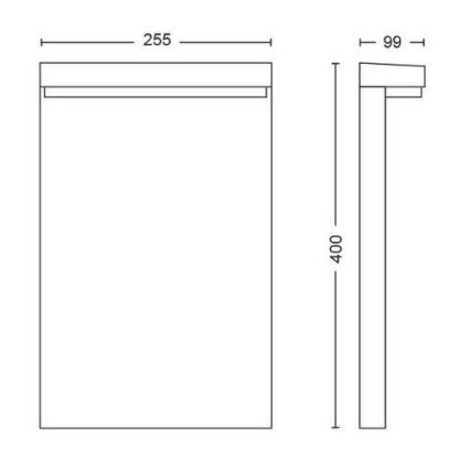 Philips - LED RGBW Regulable exterior lámpara Hue NYRO LED/13,5W/230V 2000-6500K IP44