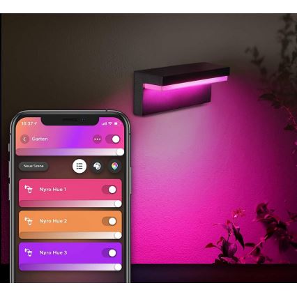 Philips - LED RGBW Aplique de exterior regulable Hue NYRO LED/13,5W/230V 2000-6500K IP44
