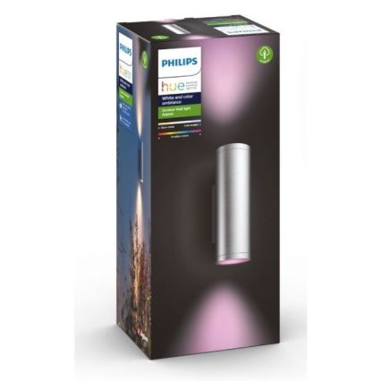 Philips - LED RGBW Aplique de exterior regulable Hue APPEAR 2xLED/8W/230V IP44