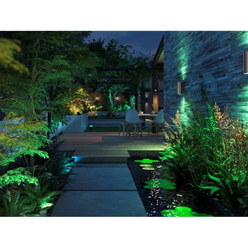 Philips - LED RGBW Aplique de exterior regulable Hue APPEAR 2xLED/8W/230V IP44