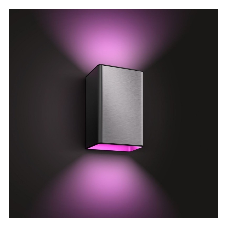 LED RGBW Aplique de exterior regulable Hue RESONATE 2xLED/8W/230V 2000-6500K IP44