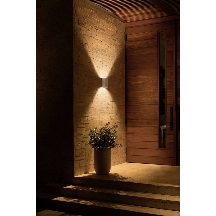 LED RGBW Aplique de exterior regulable Hue RESONATE 2xLED/8W/230V 2000-6500K IP44