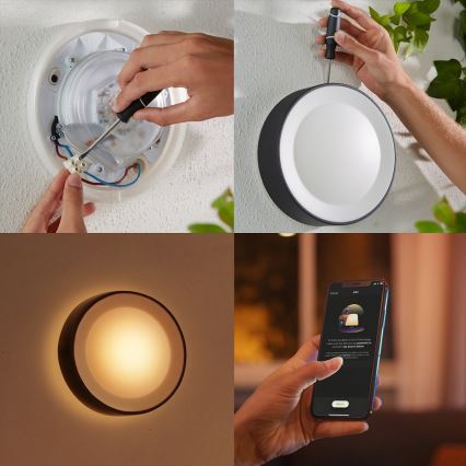 Philips - LED RGBW Aplique de exterior regulable Hue DAYLO LED/15W/230V 2000-6500K IP44