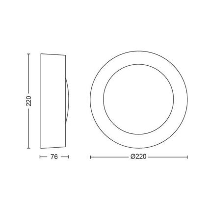 Philips - LED RGBW Aplique de exterior regulable Hue DAYLO LED/15W/230V 2000-6500K IP44