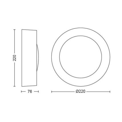 LED RGBW Aplique de exterior regulable Hue DAYLO LED/15W/230V 2000-6500K IP44