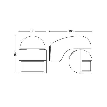 Philips - Sensor de movimiento para exteriores IP44 gris