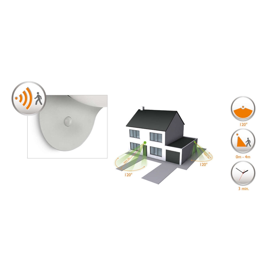 Philips 17808/87/16 - LED Iluminación solar con sensor MYGARDEN DUSK 1xLED/1W/3,7V