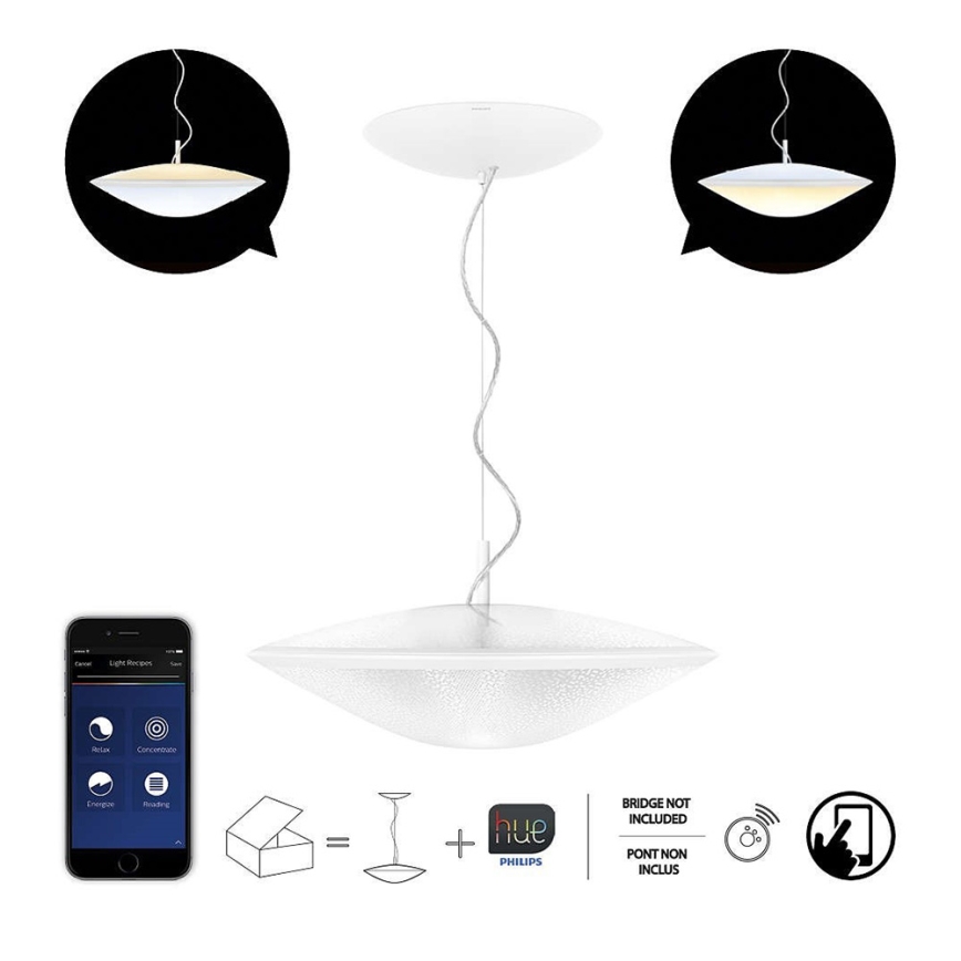 Philips 31152/31/PH - Lámpara colgante regulable HUE PHOENIX 2xLED/9W/230V