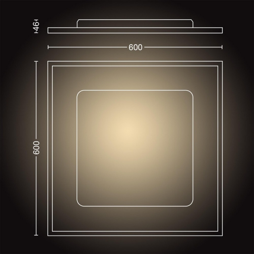 Philips - LED Lámpara regulable Hue AURELLE LED/46,5W/230V + control remoto