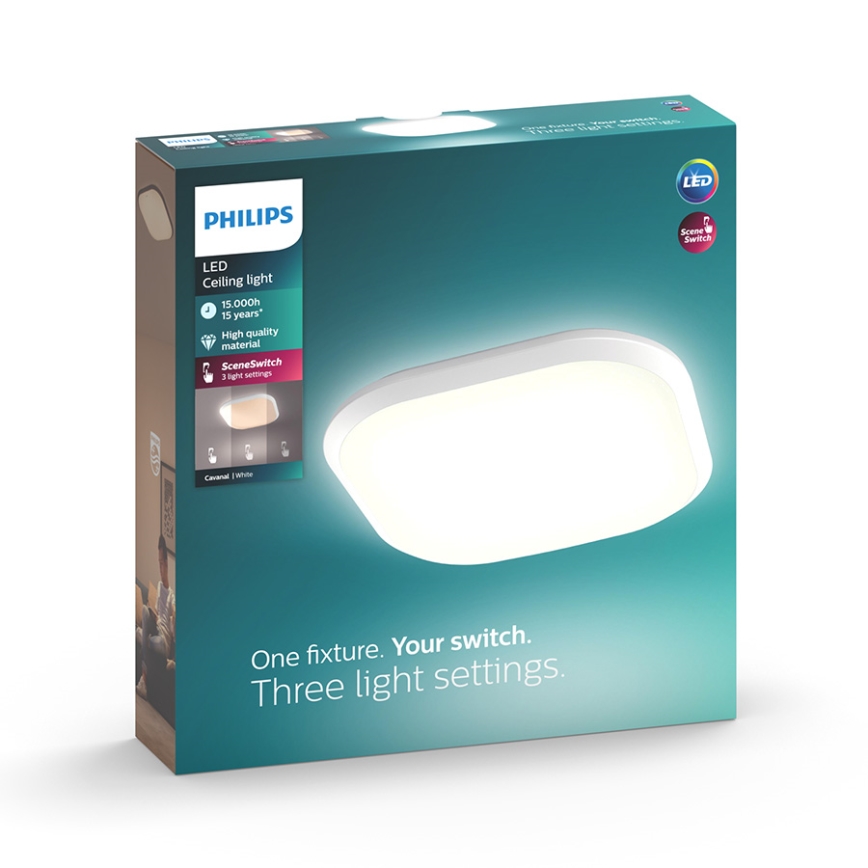 Philips 32810/31/P0 - Plafón LED regulable CANAVAL LED/18W/230V