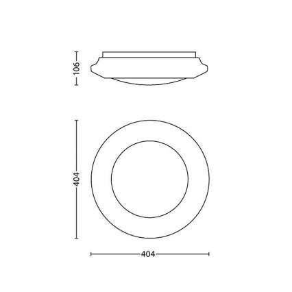 Philips - Plafón LED LED/22W/230V 2700K