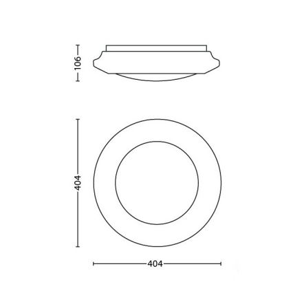 Philips - Plafón LED LED/22W/230V 4000K