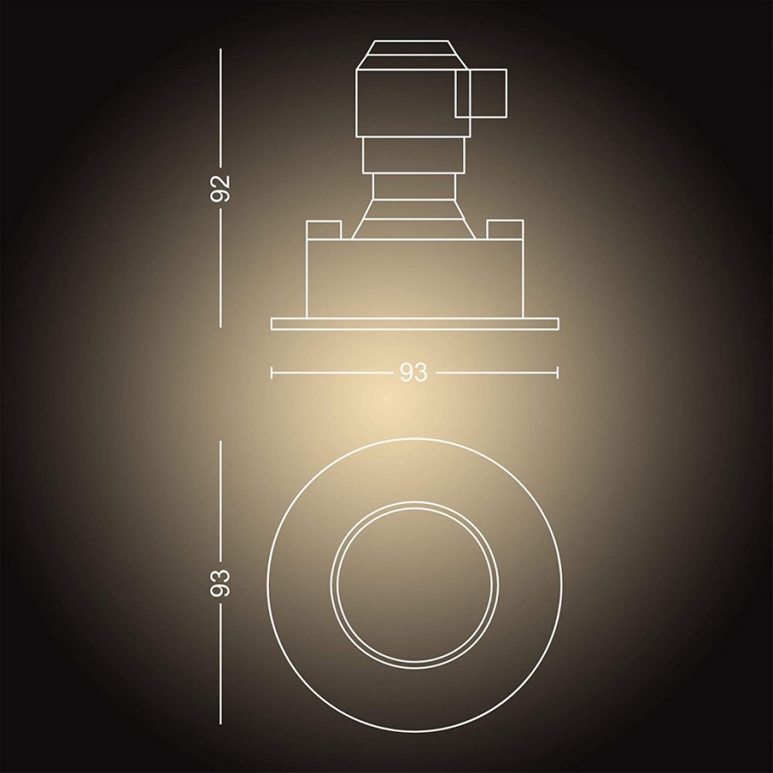 Philips - LED Lámpara regulable del baño Hue ADORE 1xGU10/5W/230V IP44