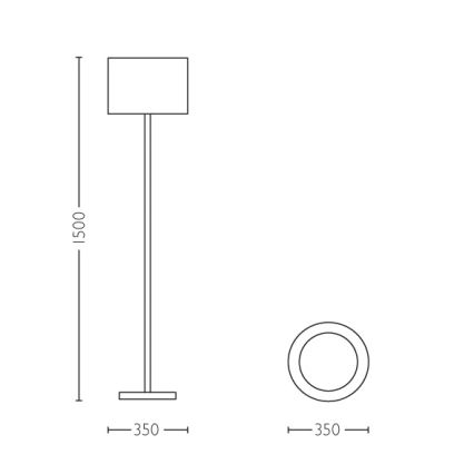 Philips 36017/38/E7 - Lámpara de pie MYLIVING LIMBA 1xE27/40W/230V