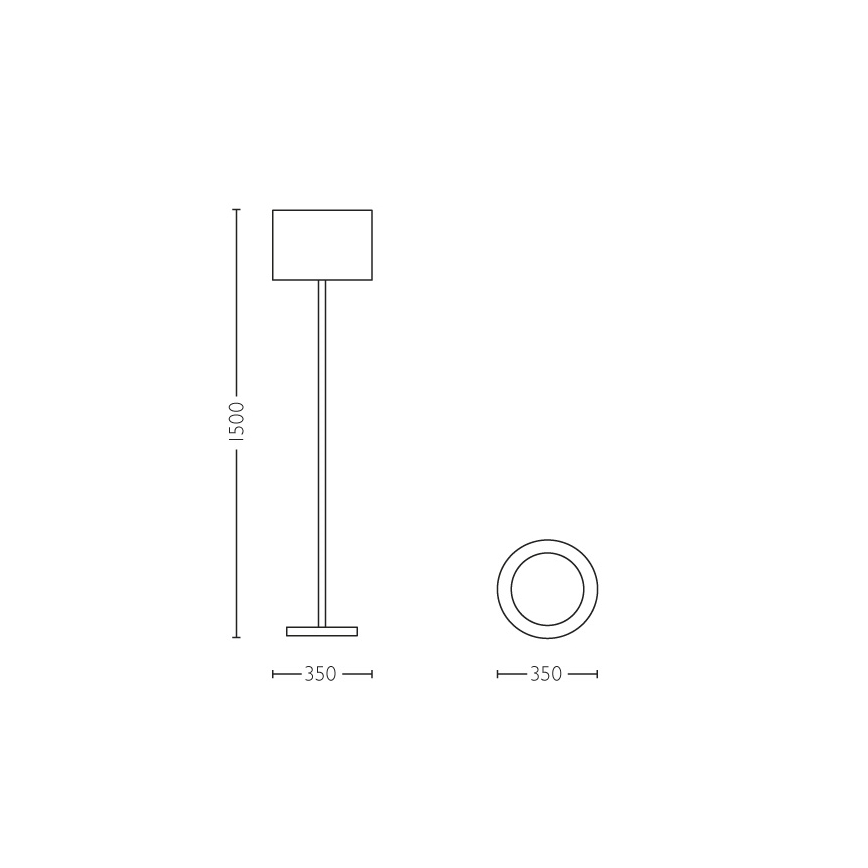 Philips 36017/38/E7 - Lámpara de pie MYLIVING LIMBA 1xE27/40W/230V