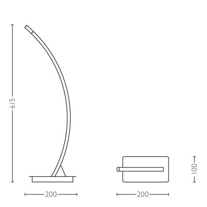 Philips 38921/17/P1 - Lámpara LED de mesa MYLIVING HEXAGON LED/9,5W/230V