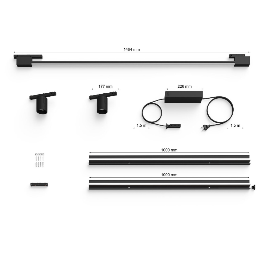 Philips - 3xLED RGB JUEGO Foco de pared regulable para el sistema de rieles Hue PERIFO LED/39,9W/230V 2000-6500K