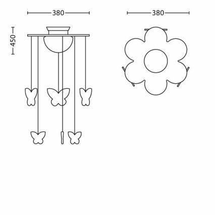 Philips 40096/28/16 - Lámpara colgante infantil MYKIDSROOM MERIA 1xE27/15W/230V