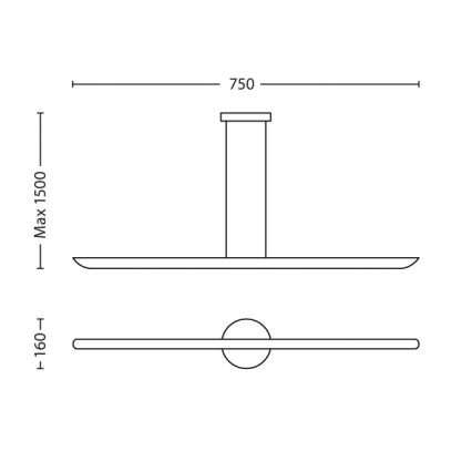 Philips 40747/48/16 - Lámpara colgante LED MYLIVING SELV 2xLED/7,5W/230V