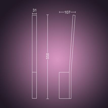 Philips 40902/30/P9 - LED Aplique HUE LIANE 1xLED/12W/230V