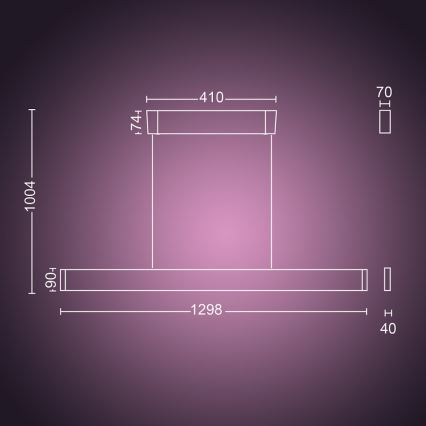 Philips - LED Lámpara colgante Hue ENSIS 2xLED/39W/230V