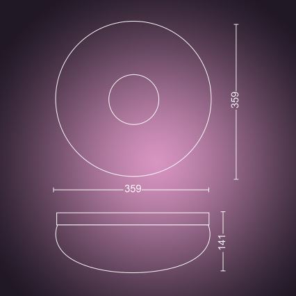 Philips 40905/31/P9 - LED Plafón HUE FLOURISH LED/32W/230V