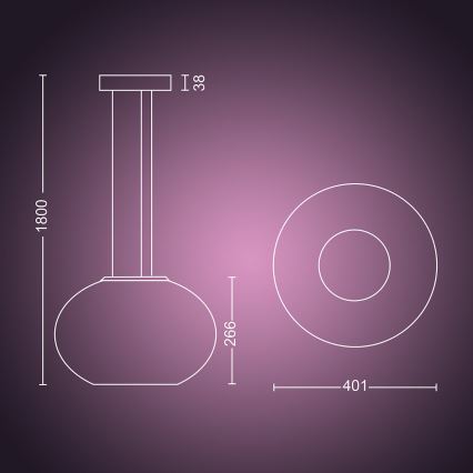 Philips 40906/31/P9 - LED Lámpara colgante HUE FLOURISH LED/32W/230V