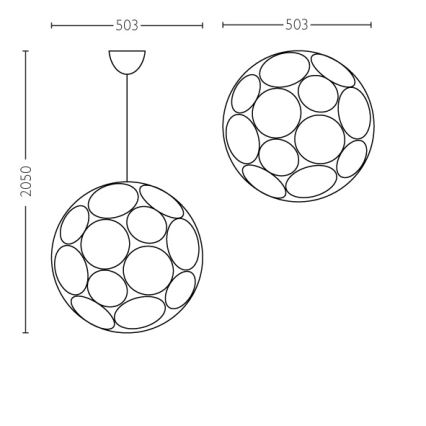 Philips - Lámpara colgante E27/60W/230V