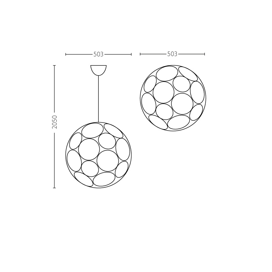Philips - Lámpara colgante E27/60W/230V