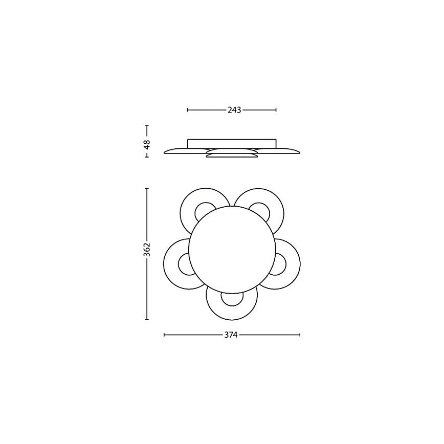 Philips 40970/48/16 - Plafón LED VAGA 6xHighPower LED/2,5W/230V