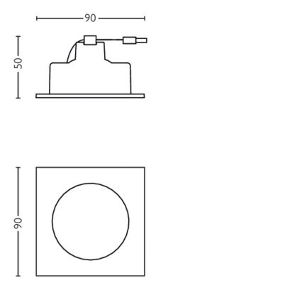 Philips 50123/31/P0 - SET 3x Lámpara LED empotrable regulable LED/4,5W/230V