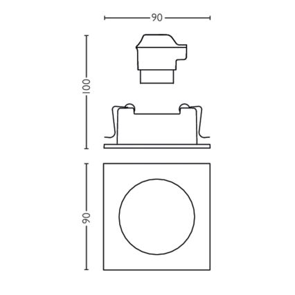 Philips 50191/87/PN - Lámpara empotrable MYLIVING ENNEPER 1xGU10/5,5W/230V