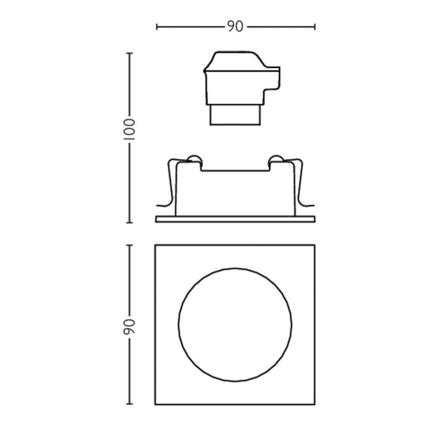 Philips 50191/87/PN - Lámpara empotrable MYLIVING ENNEPER 1xGU10/5,5W/230V