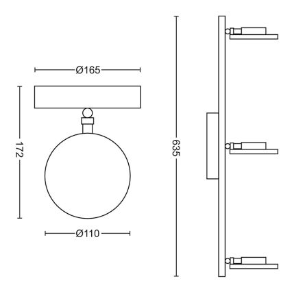 Philips - LED Foco regulable 3xLED/4,5W/230V