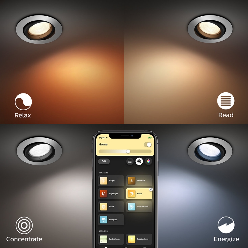 Philips 50451/48/P7 - LED RGB Lámpara empotrable HUE CENTURA 1xGU10/5,7W/230V