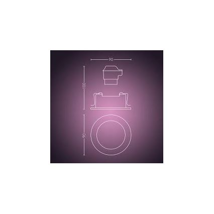 Philips 50451/48/P7 - LED RGB Lámpara empotrable HUE CENTURA 1xGU10/5,7W/230V