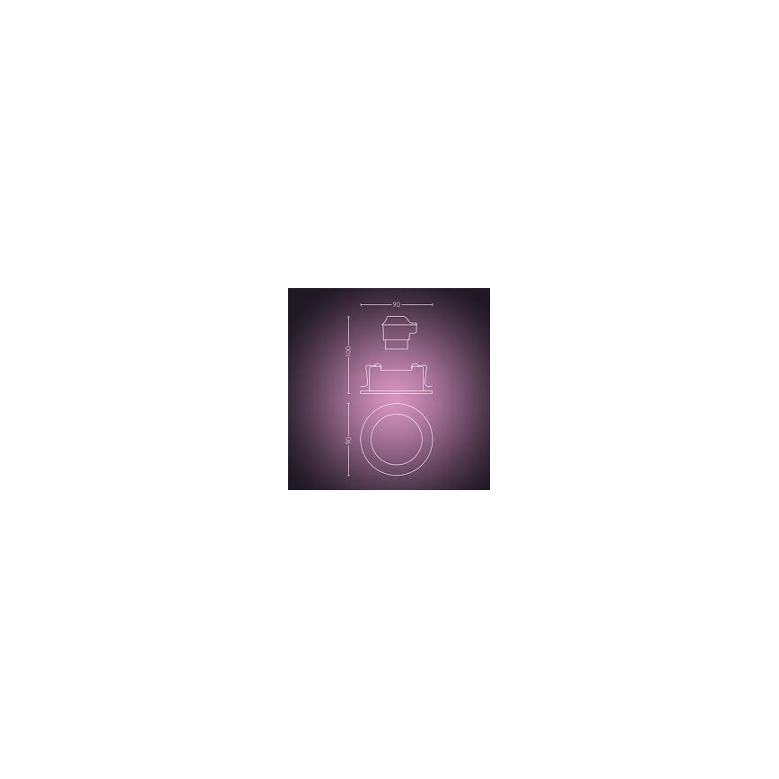 Philips 50451/48/P7 - LED RGB Lámpara empotrable HUE CENTURA 1xGU10/5,7W/230V